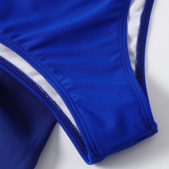 Blue Very Sexy Triangle Bikini & Matching Sarong - Picture 4 of 5